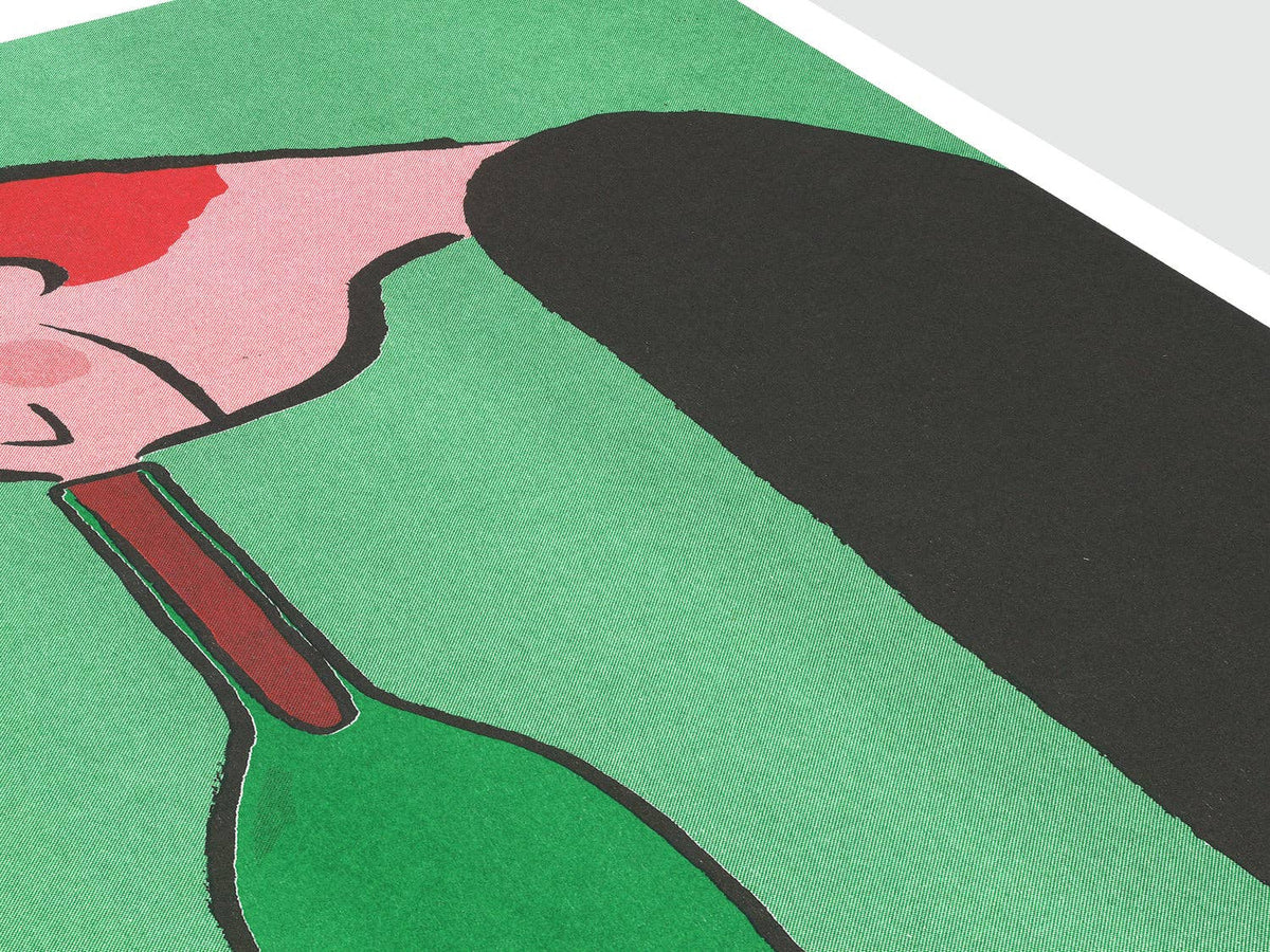 JEAN JULLIEN, Flaske, A3 risografi plakat