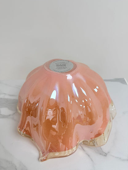 Centerstykke "Fazzoletto" i rosa Murano-glas