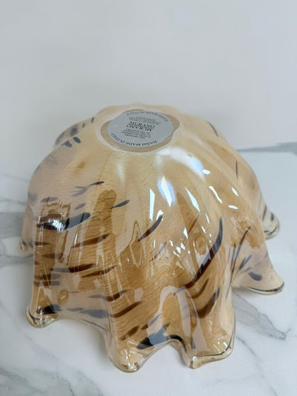Centerstykke "Fazzoletto" med dyreprint i Murano-glas