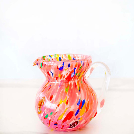 Kande i mundblæst Murano-glas, lyserød