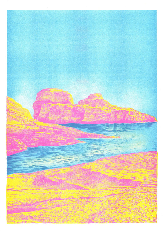 Manon Diemer, "HEAT ROCK", plakat A3