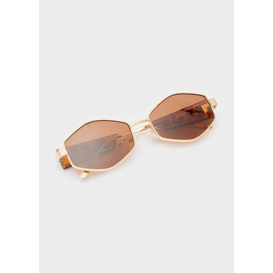 NALI´, LEA sekskantet solbrille brun-N64