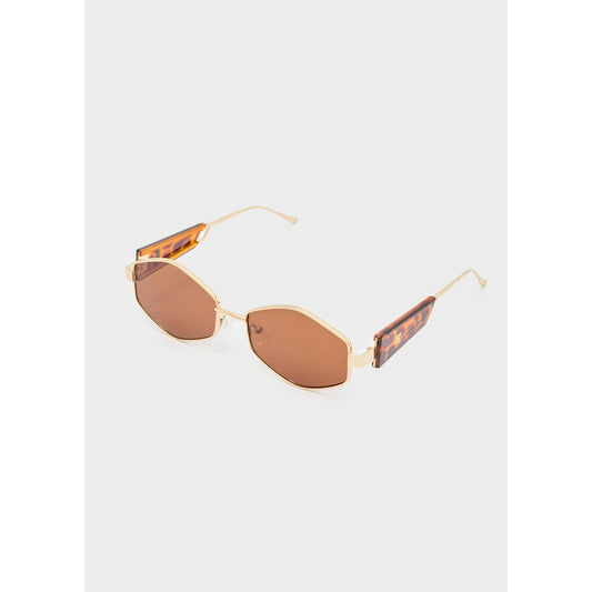 NALI´, LEA sekskantet solbrille brun-N64