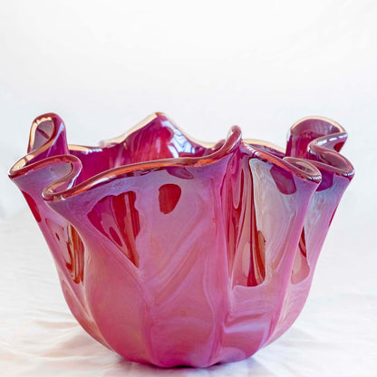 Fazzoletto skål i lilla Murano-glas