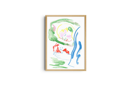 GAELLE LOTH, Miyazaki/Ponyo, risografi-tryk A3
