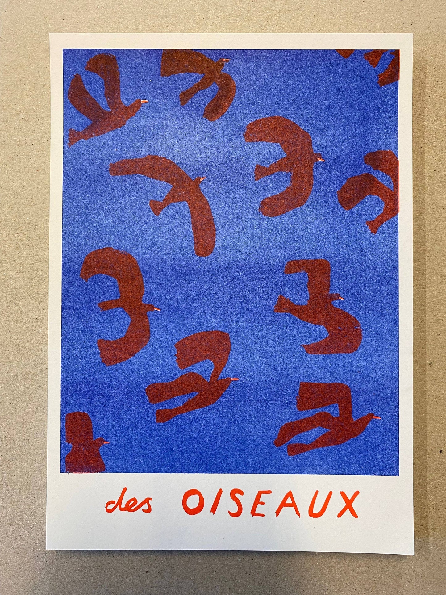 Max Machen, Des Oiseaux, risotryk A4 indrammet