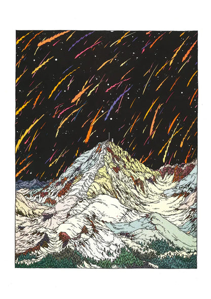 CLÉMENT VUILLIER, Pic du Midi, A3 risografi plakat