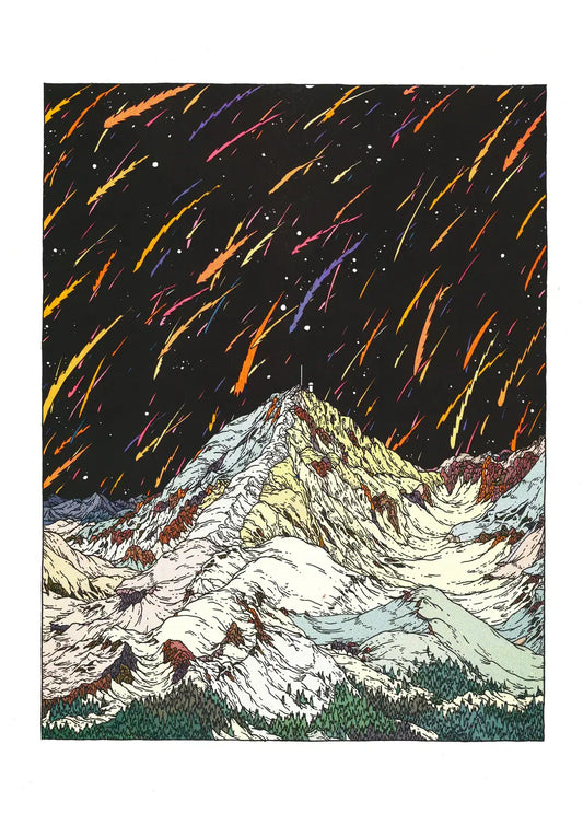 CLÉMENT VUILLIER, Pic du Midi, A3 risografi plakat