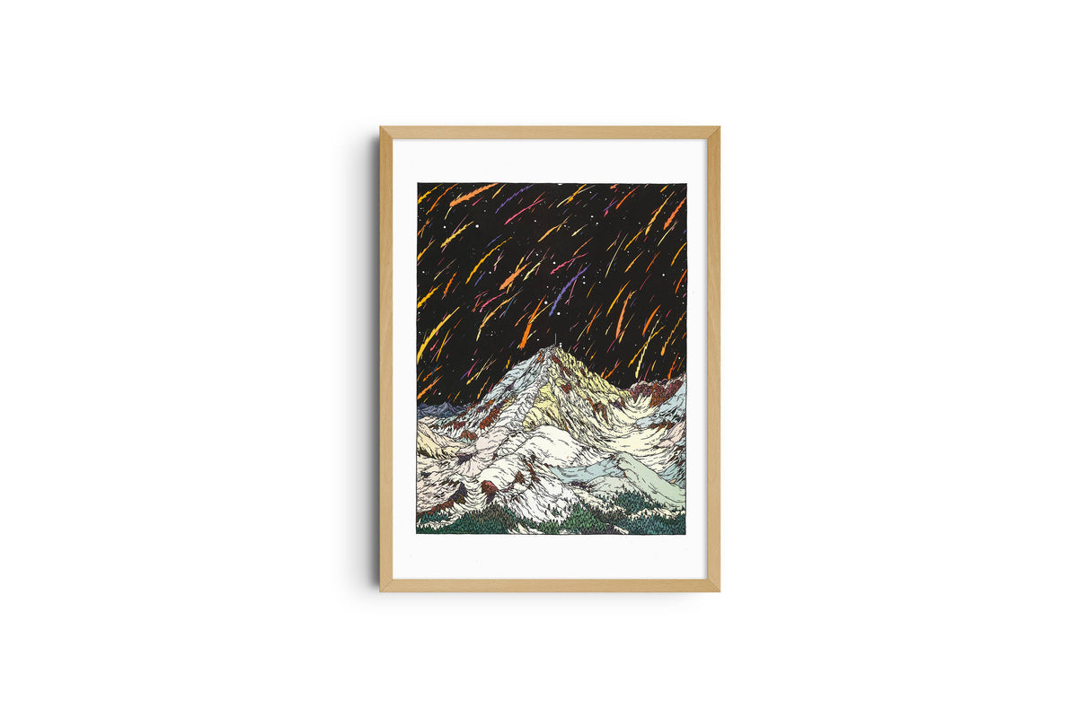 CLÉMENT VUILLIER, Pic du Midi, A3 risografi plakat
