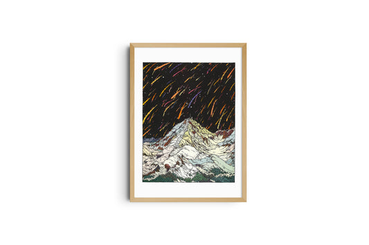 CLÉMENT VUILLIER, Pic du Midi, A3 risografi plakat