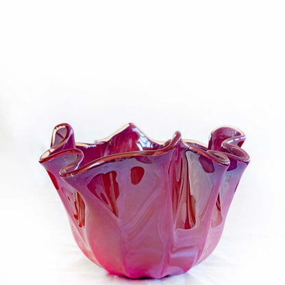 Fazzoletto skål i lilla Murano-glas