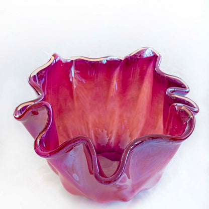 Fazzoletto skål i lilla Murano-glas