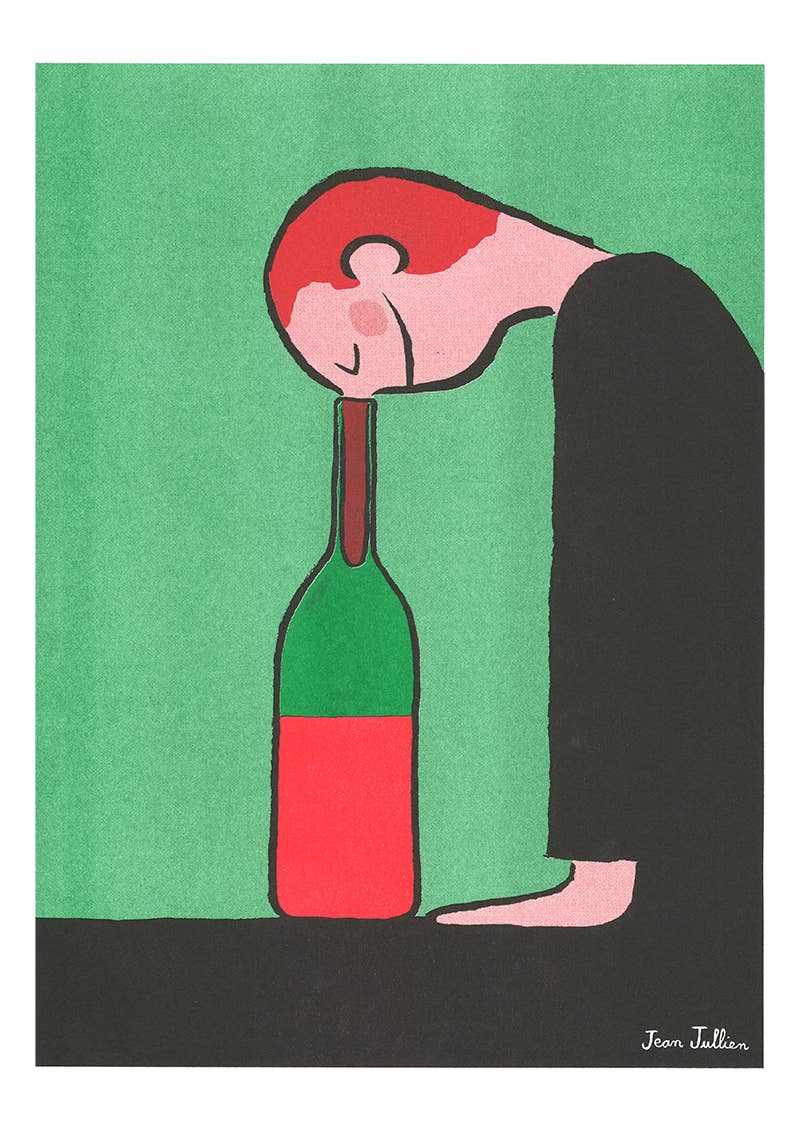 JEAN JULLIEN, Flaske, A3 risografi plakat