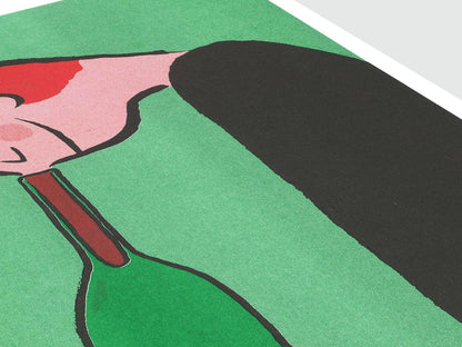 JEAN JULLIEN, Flaske, A3 risografi plakat