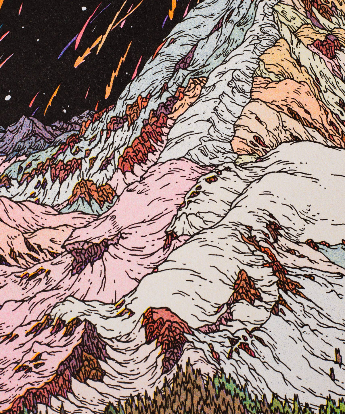 CLÉMENT VUILLIER, Pic du Midi, A3 risografi plakat
